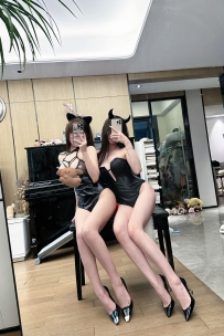 【微密圈】No.009_#奔跑的晶骡儿_黑色姐妹花_17P