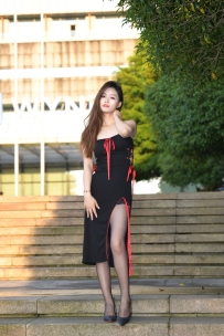 【精选街拍】Vol.3629 黑色开叉长裙 [73P-1.62GB]